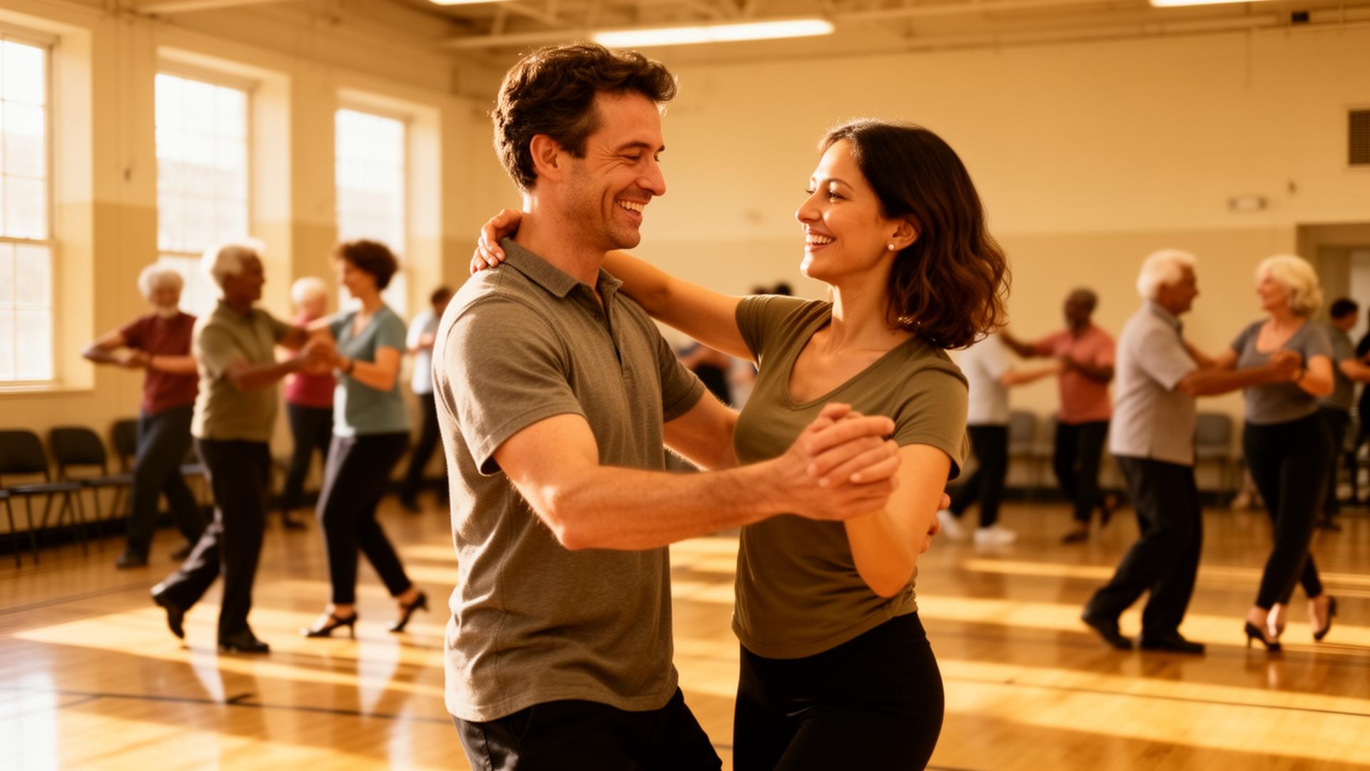 People social dancing West Coast Swing in Pittsburgh